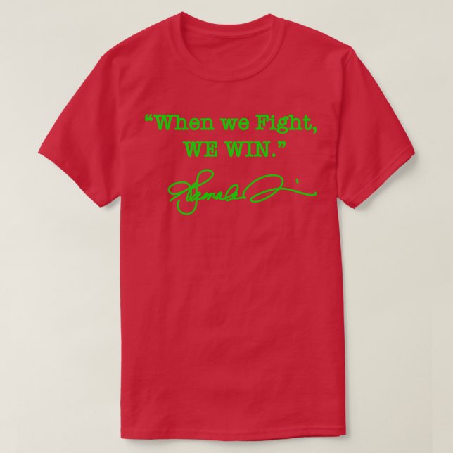 When we Fight We win Kamala brat green signature T T-Shirt (Design Front)