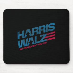 When We Fight We Win Kamala Harris Cat Lady Boho  Mouse Pad