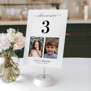 When We Were 3 Childhood Pictures Table Number