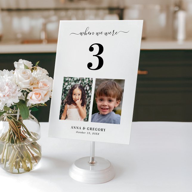 When We Were 3 Childhood Pictures Table Number (Creator Uploaded)