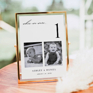 When We Were Age Photo Table Number
