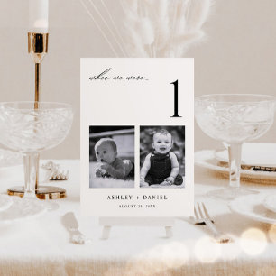 When We Were Age Photo Table Number
