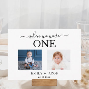 When We Were Age Photo Trendy Wedding Flat Cards