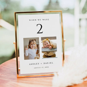 When We Were Age Table Number with Photos