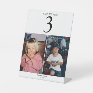 When We Were Age Table Numbers Pedestal Sign