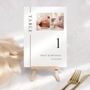 When We Were Age Wedding Table Number Sign