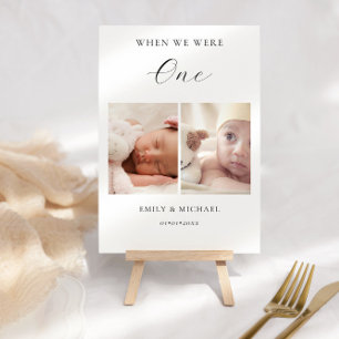 When We Were Age Wedding Table Number Sign