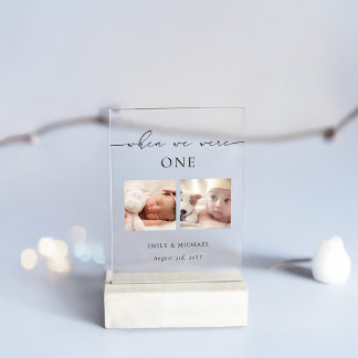 When We Were Age Wedding Table Number Sign