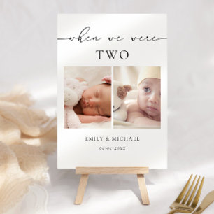 When We Were Age Wedding Table Number Sign