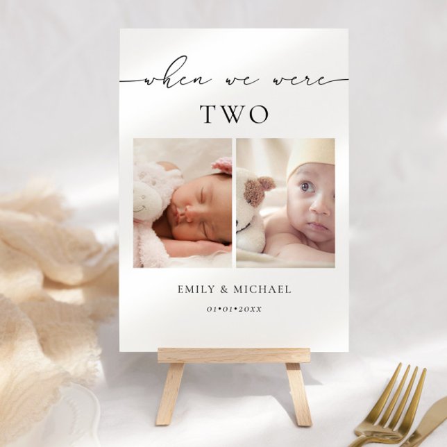 When We Were Age Wedding Table Number Sign (Creator Uploaded)