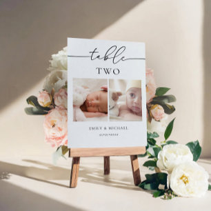 When We Were Age Wedding Table Number Sign