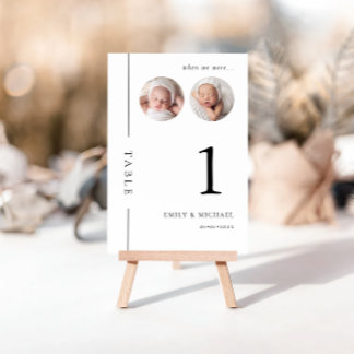 When We Were Age Wedding Table Number Sign