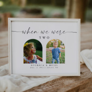 When We Were Baby Picture Wedding Table Number