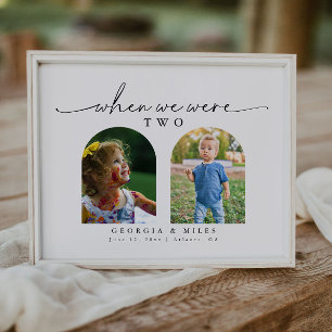 When We Were Baby Picture Wedding Table Number