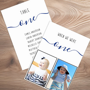 When We Were One Kids Photos Guests Names on Back  Table Number