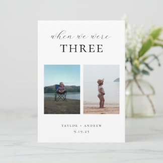 When We Were Photo Wedding Table Number