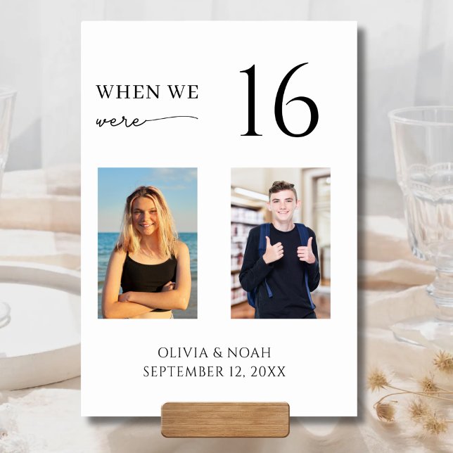 When We Were Wedding Minimalist Wedding Reception Table Number (Creator Uploaded)