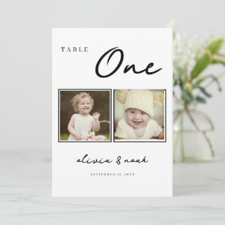 When We Were Wedding Table Cards, Table Number