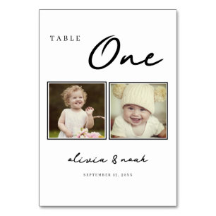 When We Were Wedding Table Cards, Table Number