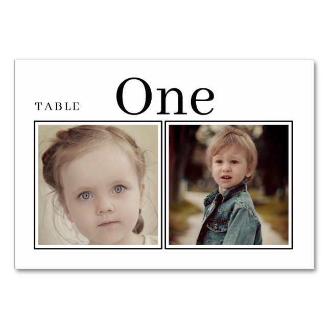 When We Were Wedding Table Cards, Table Number (Front)