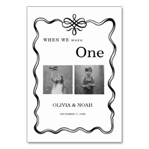 When We Were Wedding Table Cards, Table Number