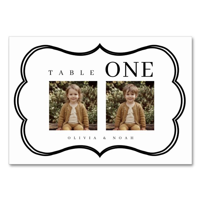 When We Were Wedding Table Cards, Table Number (Front)