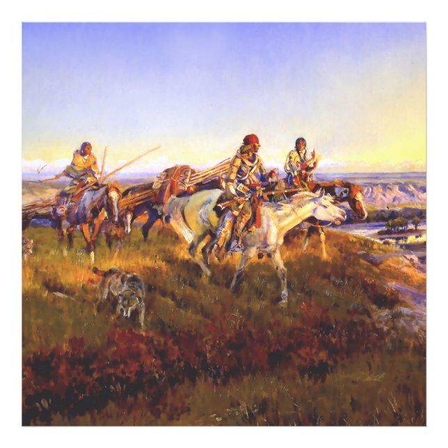 “When White Men Turn Red” by Charles M Russell Photo Print (Front)