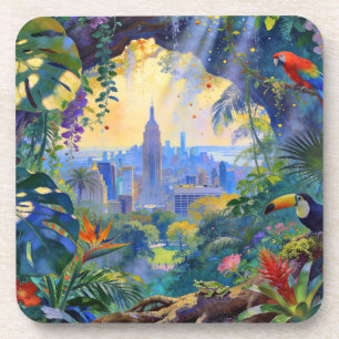 When Wildlife Watches Manhattan – A Cityscape  Coaster