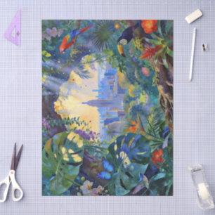 When Wildlife Watches Manhattan – A Cityscape Tissue Paper