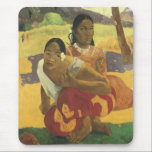 When Will You Marry? by Paul Gauguin, Vintage Art Mouse Pad<br><div class="desc">Nafea Faa Ipoipo? (When Will You Marry?) (1892) by Paul Gauguin is a vintage fine art post impressionism portraiture painting. The young girl wears a flower in her hair as a symbol of her willingness to get married. A portrait of a Tahitian native mother and daughter sitting under some tropical...</div>
