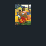 When Will You Marry? | Paul Gauguin | Canvas Print<br><div class="desc">"When Will You Marry?" is a famous painting by Paul Gauguin,  depicting Tahitian women in a lush setting. Its title reflects Gauguin's fascination in Tahitian culture. The painting is known for its vibrant colours and symbolic depth.</div>