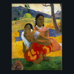 When Will You Marry? | Paul Gauguin | Poster<br><div class="desc">"When Will You Marry?" is a famous 1892 painting by Paul Gauguin,  depicting Tahitian women in a lush setting. Its title reflects Gauguin's fascination with Tahitian culture. The painting is known for its vibrant colours and symbolic depth.</div>