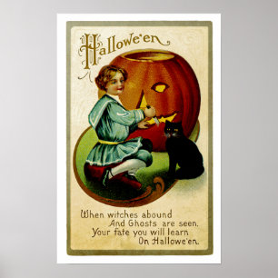 When Witches Abound at Halloween Poster
