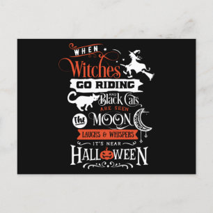 When witches go riding postcard
