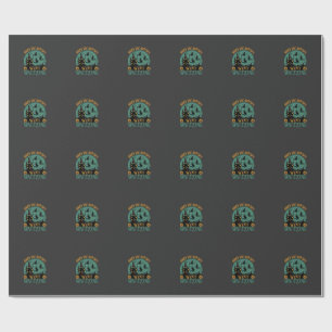When Witches Went Waltzing Halloween Haunted House Wrapping Paper