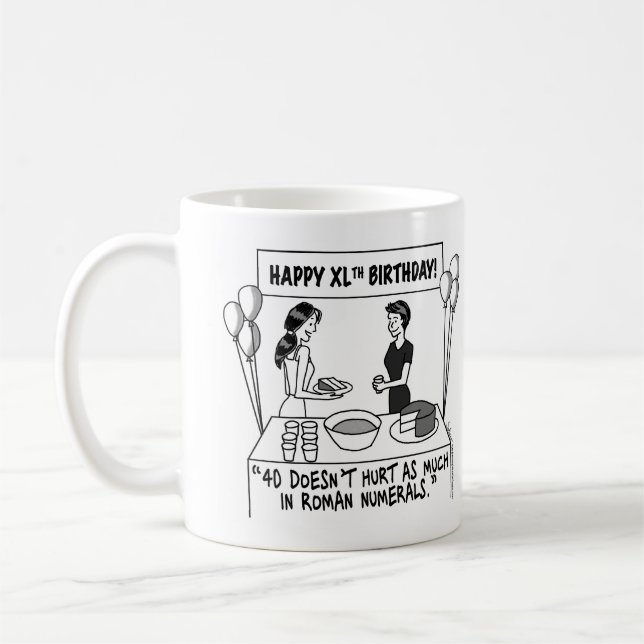 When Women Turn 40 Classic Mug (Left)