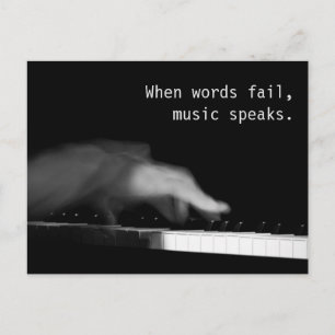 When words fail, music speaks. Fine art photograph Postcard