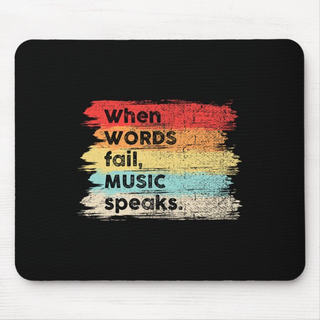 When words fall Cute Fall Autumn Thanksgiving Mouse Pad (Front)