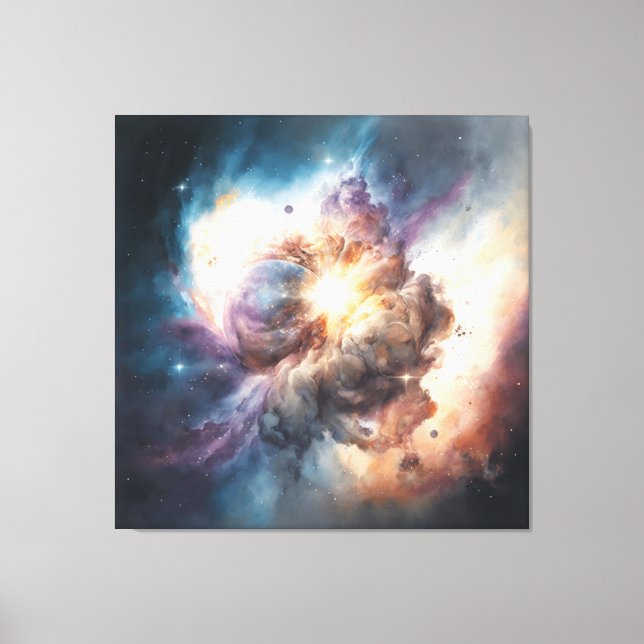 When World Collide Canvas Print (Front)