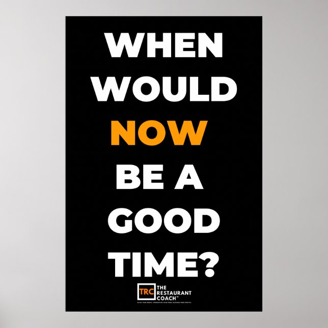 When Would NOW Poster Black (Front)