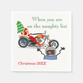 When you are on Santa’s Naughty List Napkin