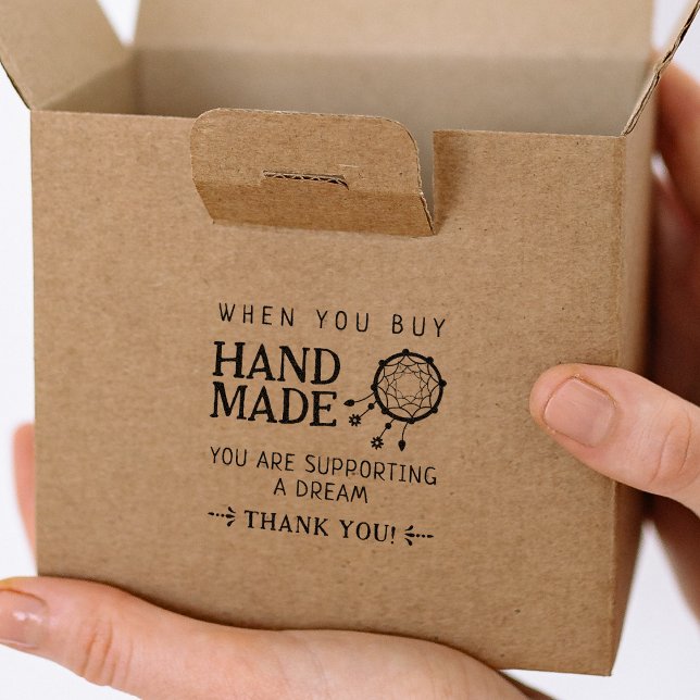 When You Buy Handmade, Thank You Packaging Rubber Stamp (Creator Uploaded)