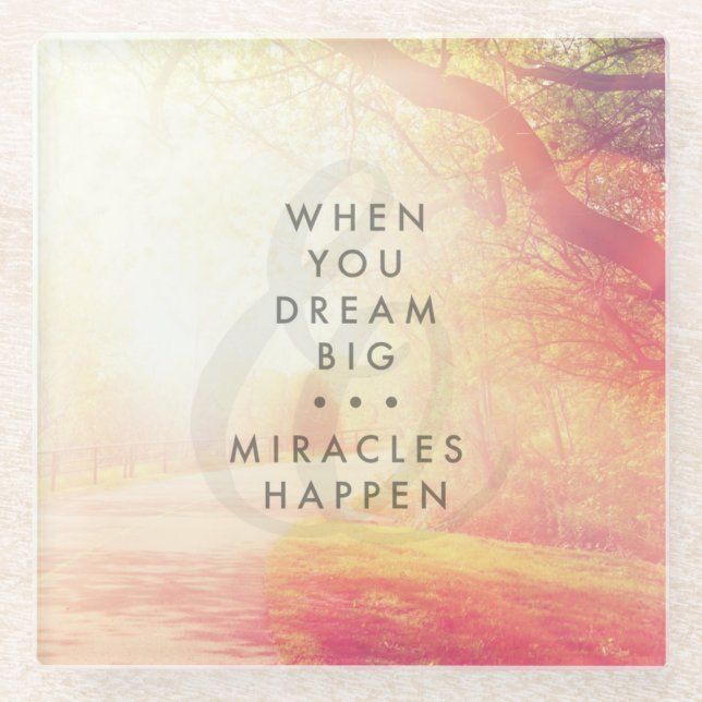 When You Dream Glass Coaster (Front)