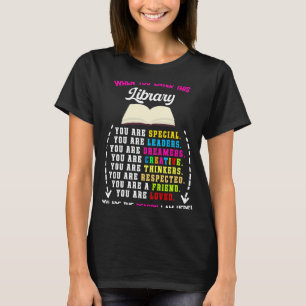 When You Enter This Library Book Reader Reading T-Shirt