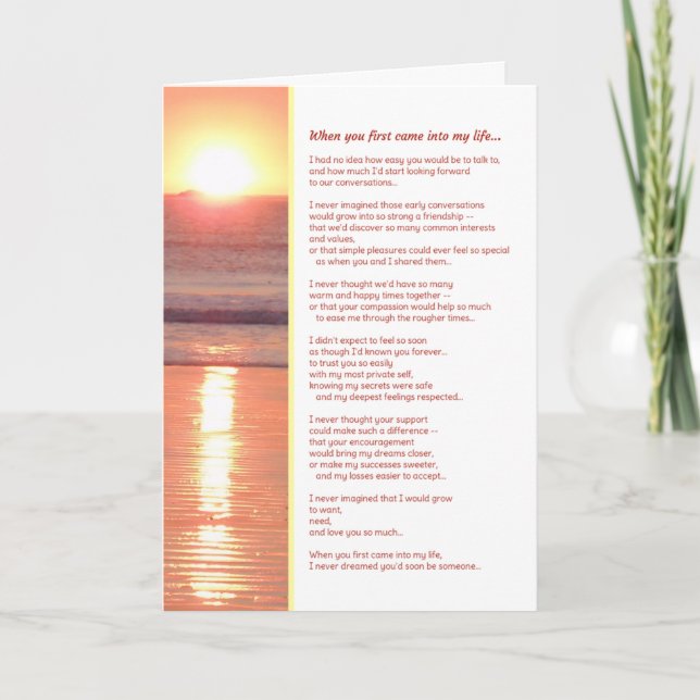 When you first came into my life...Romance Card (Front)