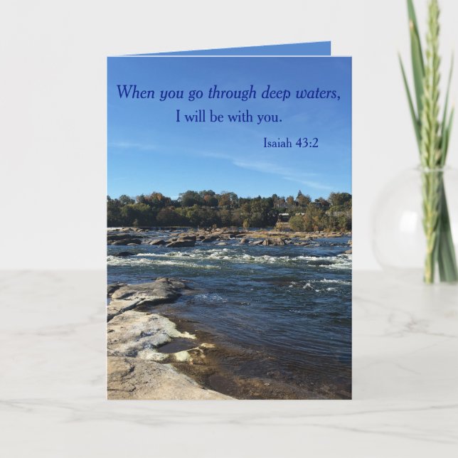 When you go through deep waters card (Front)