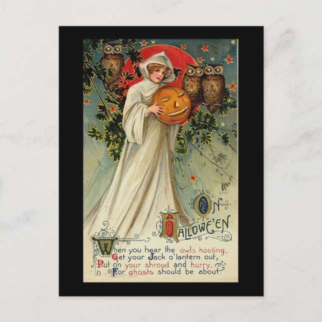 When You Hear the Owl Hooting Postcard (Front)