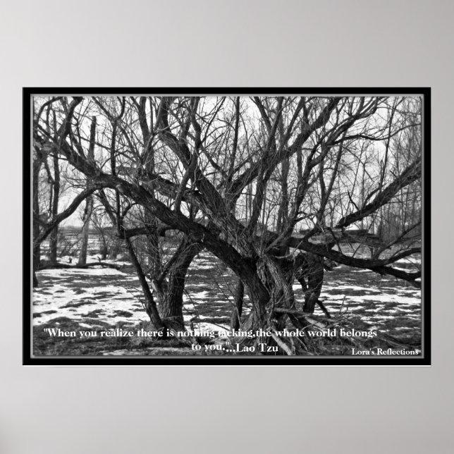 "When you realise there is nothing lacking..... Poster (Front)