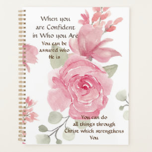 When Your Confident Floral Pink Business Planner