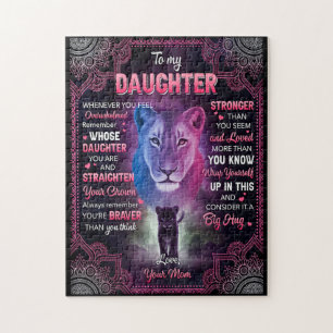 Whenever U Feel Overwhelmed Lion Mum To Daughter  Jigsaw Puzzle